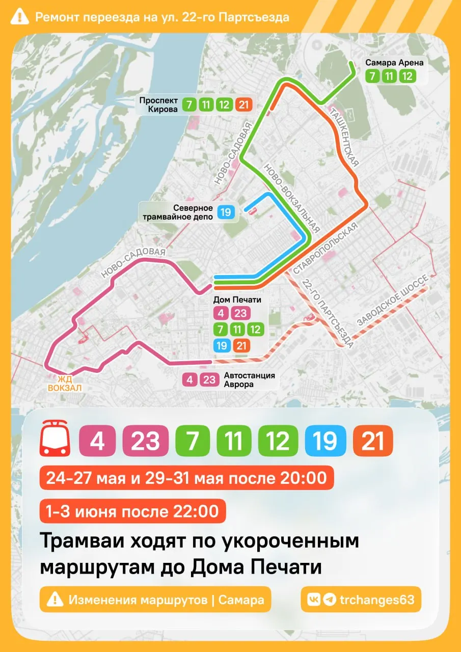 В Самаре на две недели приведут в порядок перекрёсток улиц XXII Партсъезда и Вольской. На время работ изменится схема движения общественного транспорта — возможны объезды и задержки.