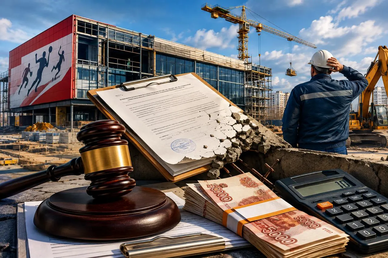 Муниципальное управление капитального строительства подало иск к компании «Каменщик» почти на 316 млн рублей из‑за нарушений при исполнении контракта на строительство спортивно‑культурного комплекса стоимостью более 627 млн рублей; иск оставлен без движения до 19 июня.