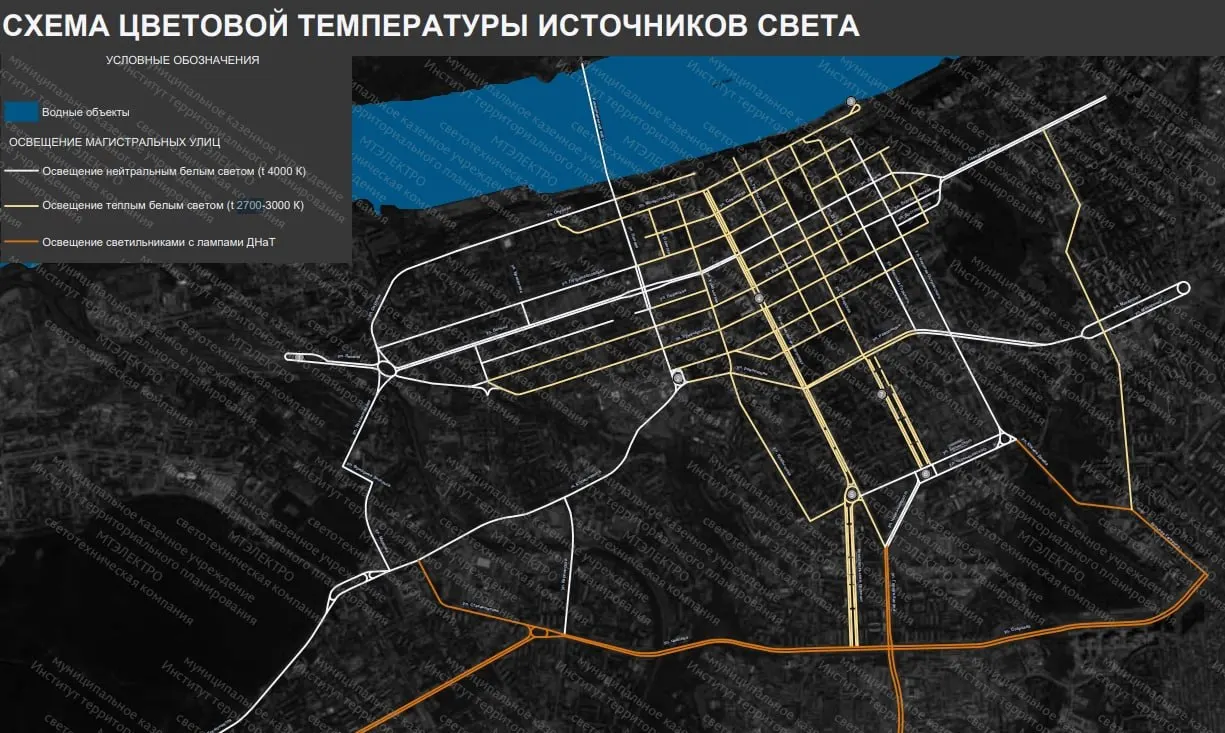 В мэрии объяснили, что выбор тёплого или холодного тона зависит от светотехнического расчёта и категории дороги; лампы дают фиксированный оттенок и при необходимости заменяются.