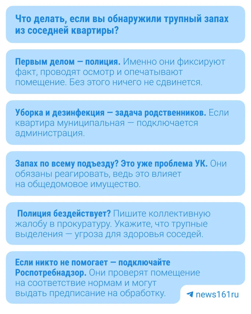 В доме на улице Киргизской, 3 нашли тело одинокого мужчины; запах распространился по подъезду, жильцы жалуются на тошноту и отсутствие УК или ТСЖ, чтобы организовать уборку.