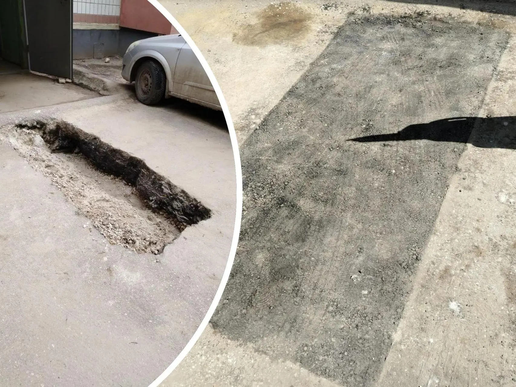 Яму на дороге заделали асфальтом — на восстановление участка ушло почти полтора месяца.