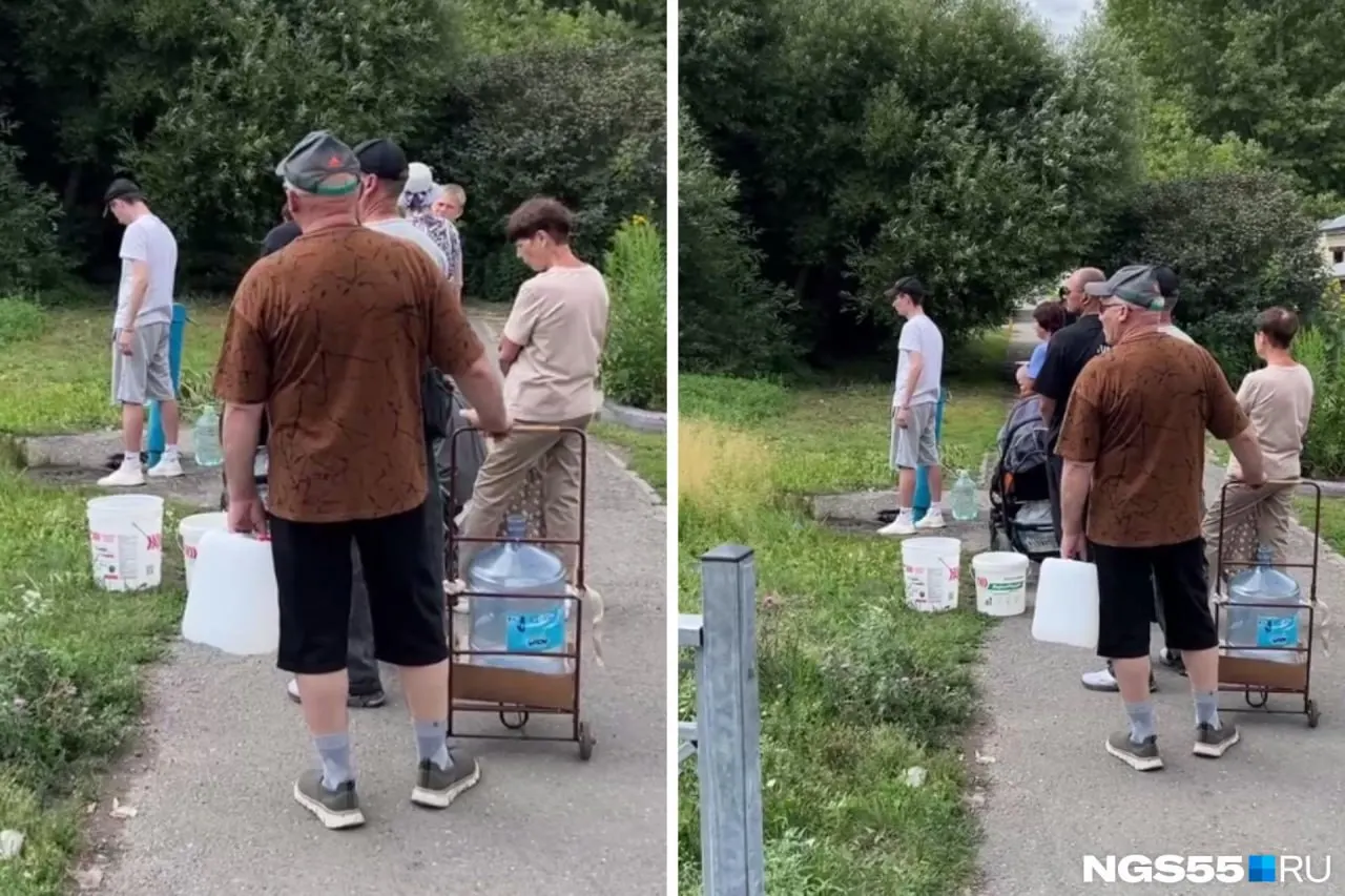 Из‑за планового отключения горячего водоснабжения и аварии на водопроводных сетях несколько многоэтажек и частный сектор остались без воды; жители вынуждены ходить к колонке, ремонт продолжается.