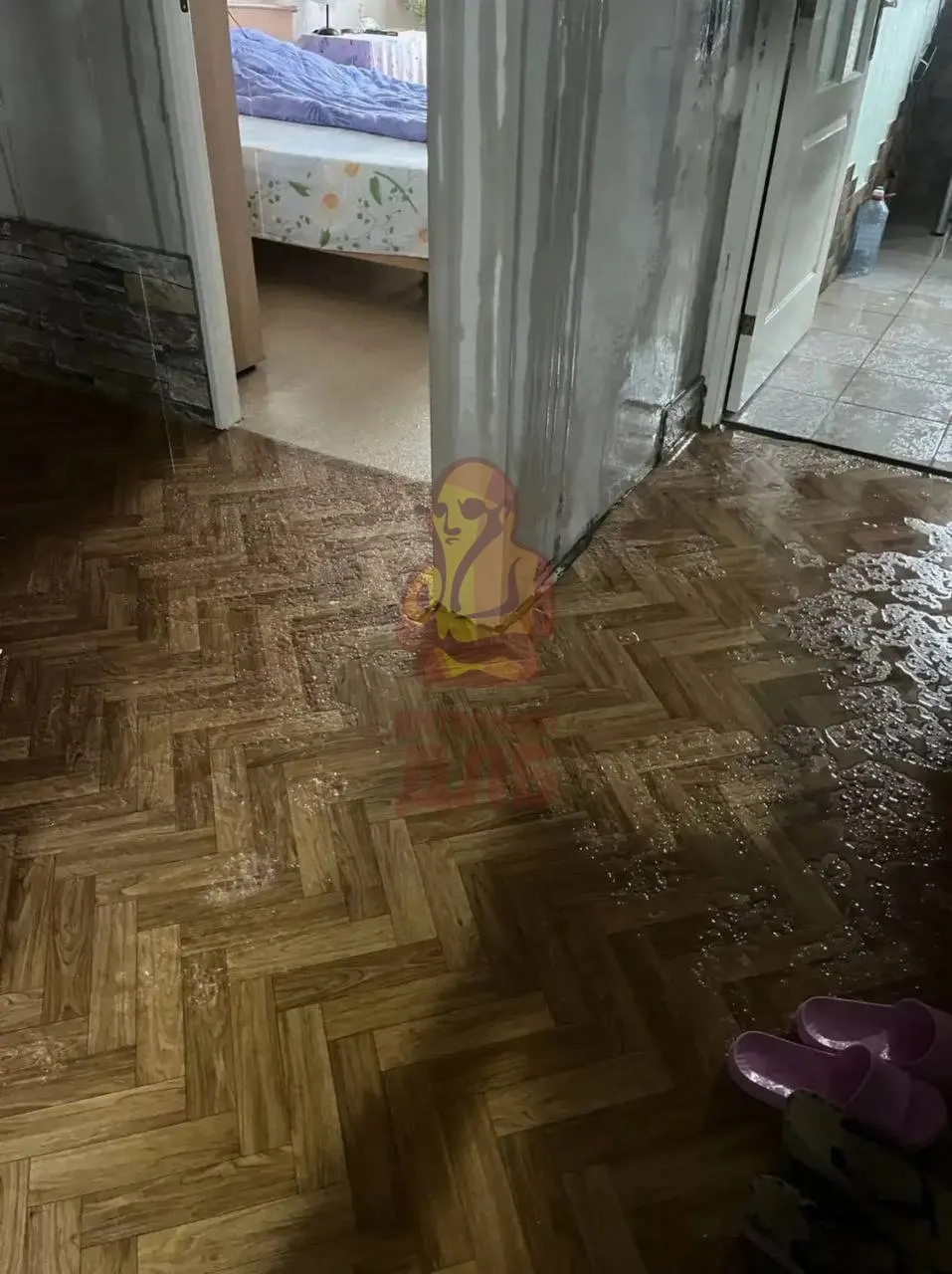 На Гвардейском бульваре в Балтийске несколько подъездов заливает: пострадали электрические щитки и шахты лифтов, люди жалуются на бездействие ответственных служб.