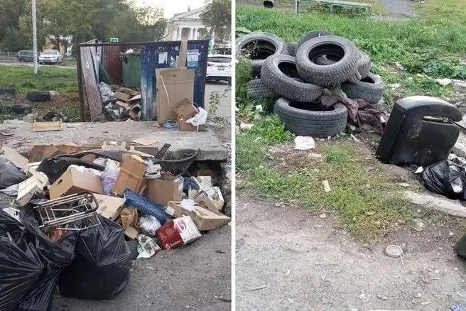 В Омске жители пожаловались на переполненную мусорку возле торгового комплекса, заявив о появлении крыс. Власти пообещали выехать на место и вынести предписания об устранении нарушений.