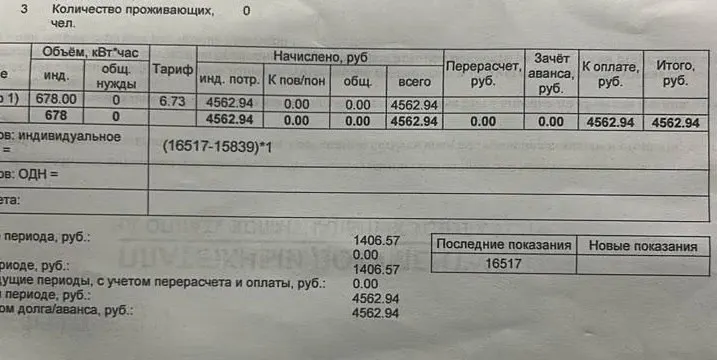 Начисления за свет оказались в несколько раз выше обычного — 4500 рублей вместо примерно 1000. Энергетики уверяют, что ошибок в начислениях нет.