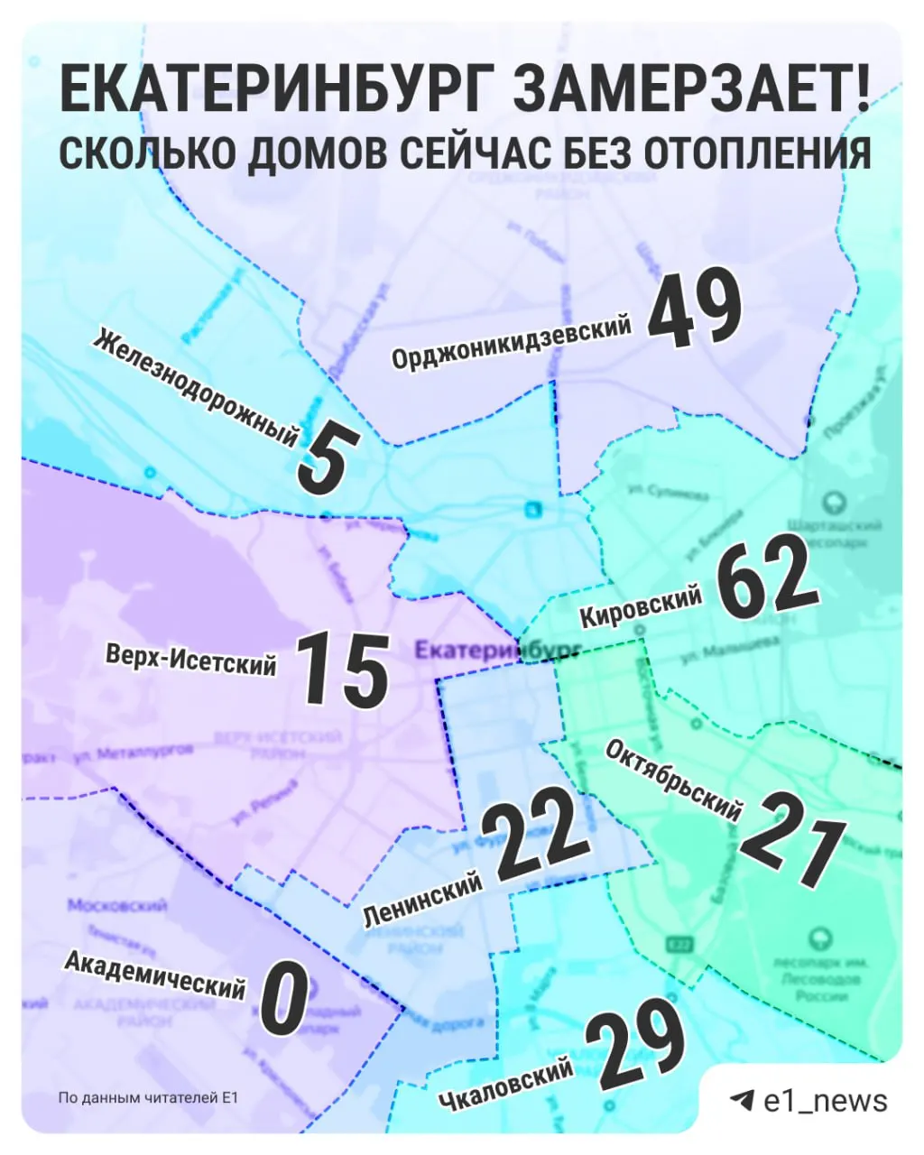 В Екатеринбурге более 200 домов остаются без отопления; вопросы по отоплению направляйте в управляющую организацию или ТСЖ за актуальной информацией.